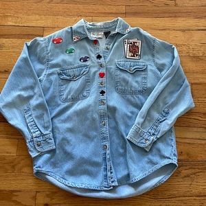 Vintage Denim Poker Patch Shirt